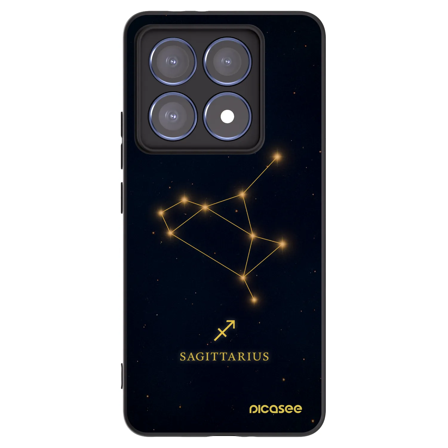 Picasee Μαύρη θήκη σιλικόνης για Xiaomi 14T Pro - SAGITTARIUS