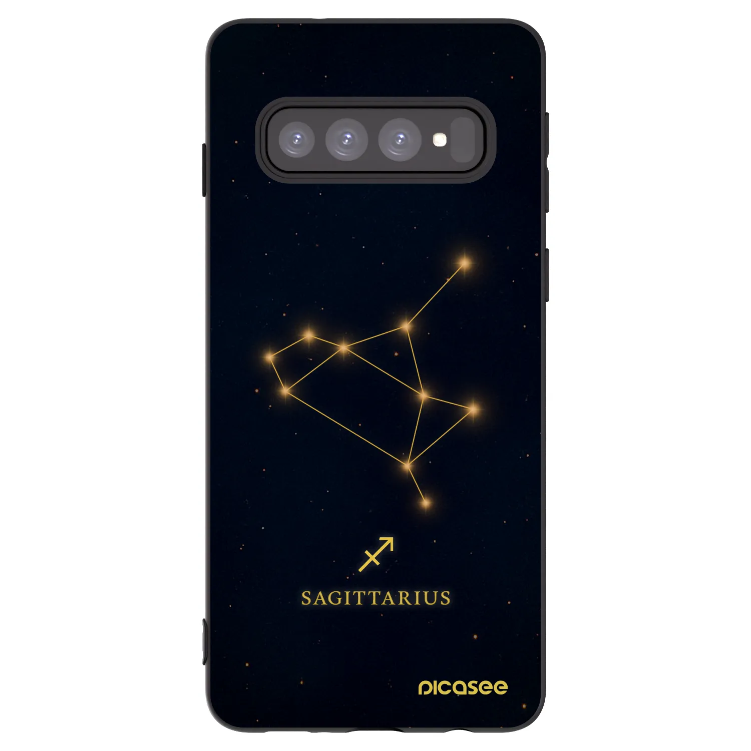 Picasee Μαύρη θήκη σιλικόνης για Samsung Galaxy S10 G973 - SAGITTARIUS