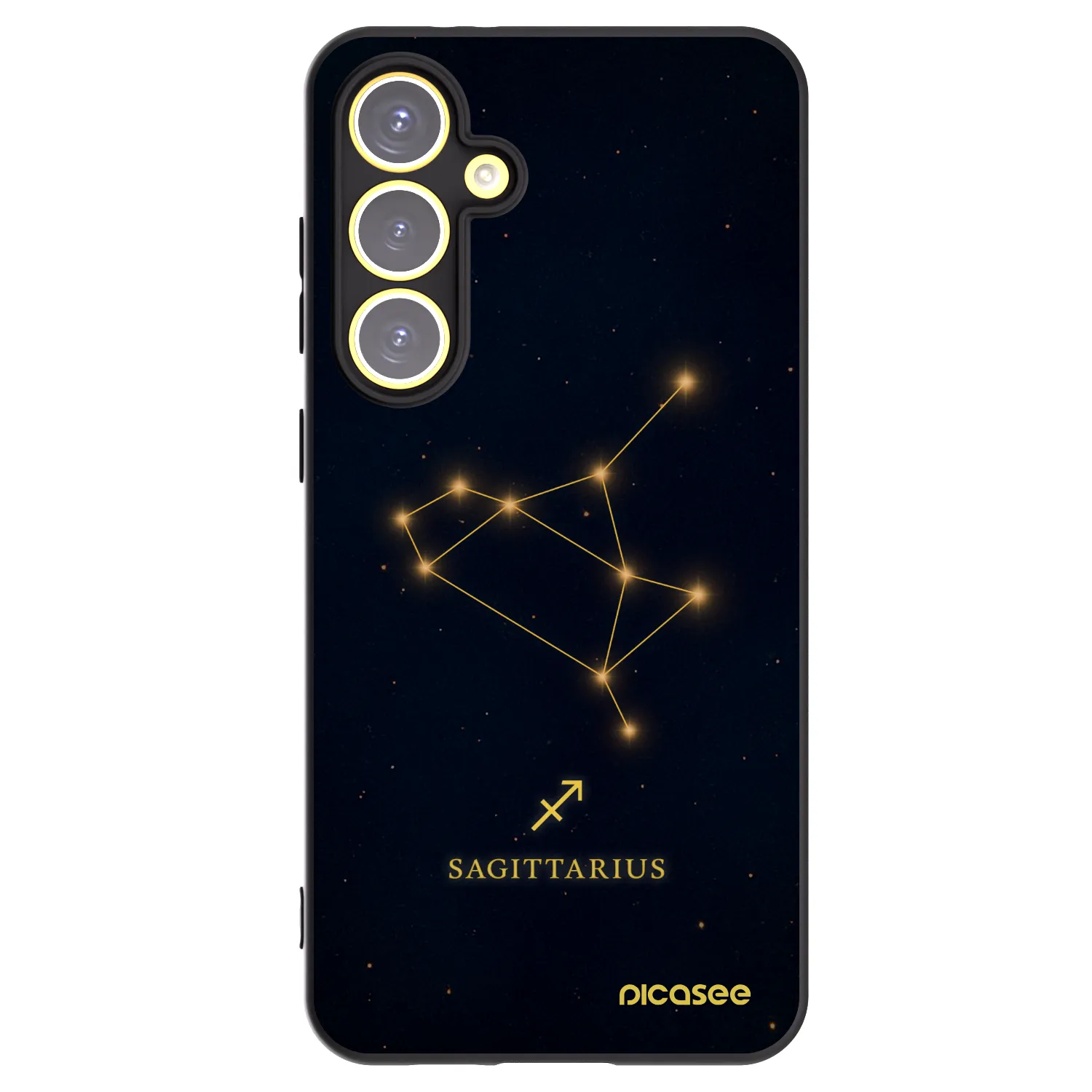Picasee Μαύρη θήκη σιλικόνης για Samsung Galaxy S24 FE S721B - SAGITTARIUS