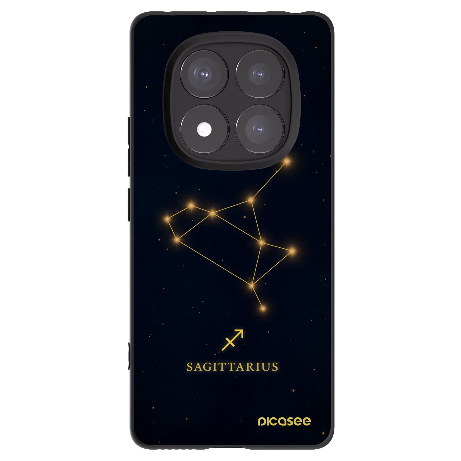 Picasee Μαύρη θήκη σιλικόνης για Xiaomi Redmi Note 14 Pro 5G - SAGITTARIUS