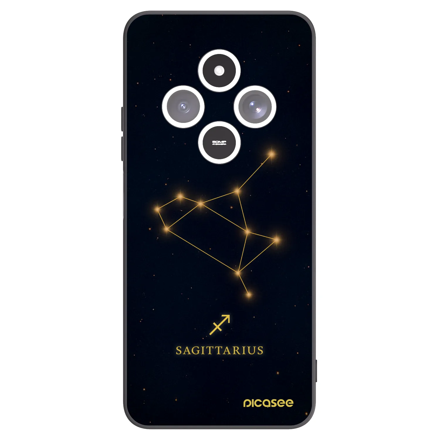 Picasee Μαύρη θήκη σιλικόνης για Xiaomi Redmi 14C - SAGITTARIUS