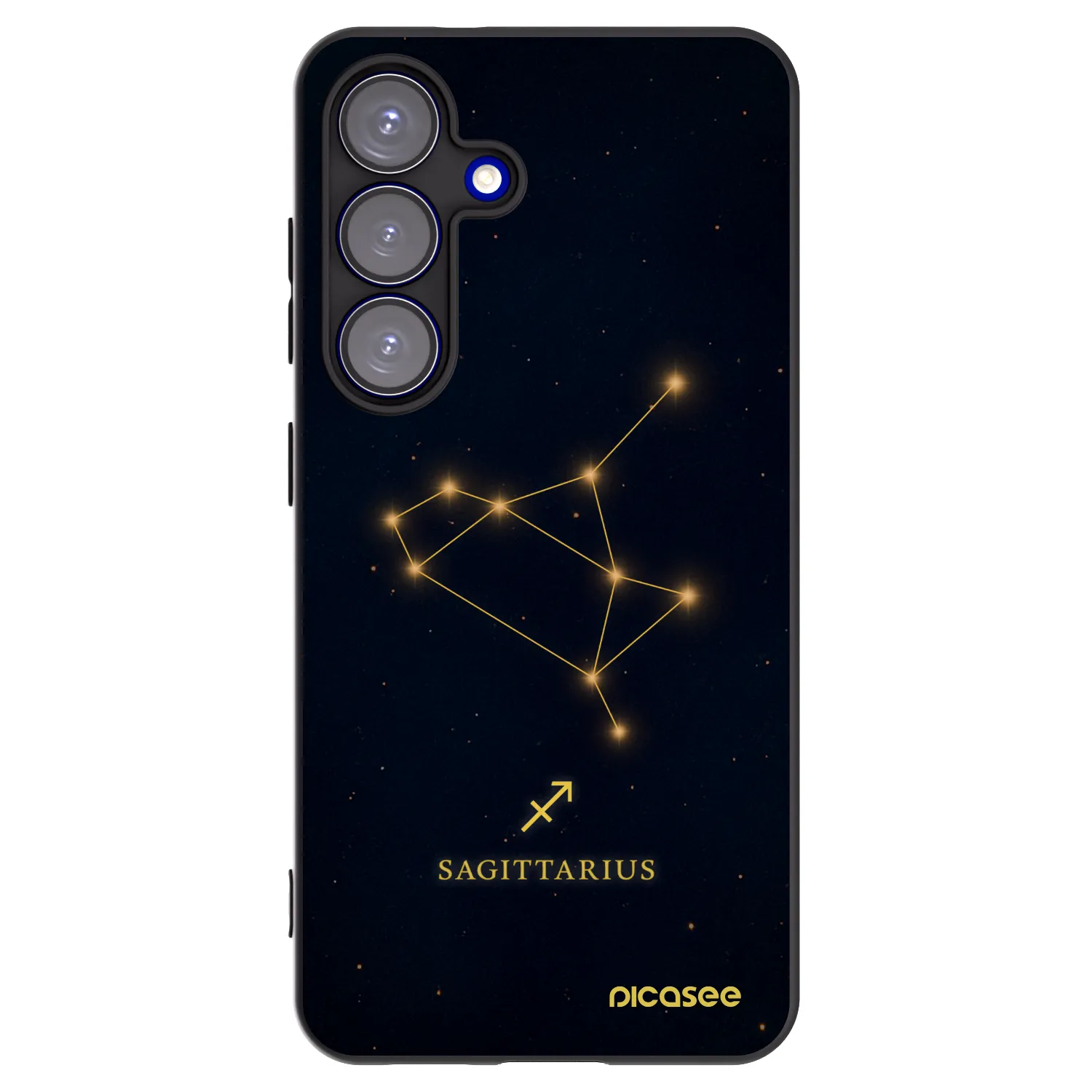 Picasee Μαύρη θήκη σιλικόνης για Samsung Galaxy S25 5G - SAGITTARIUS