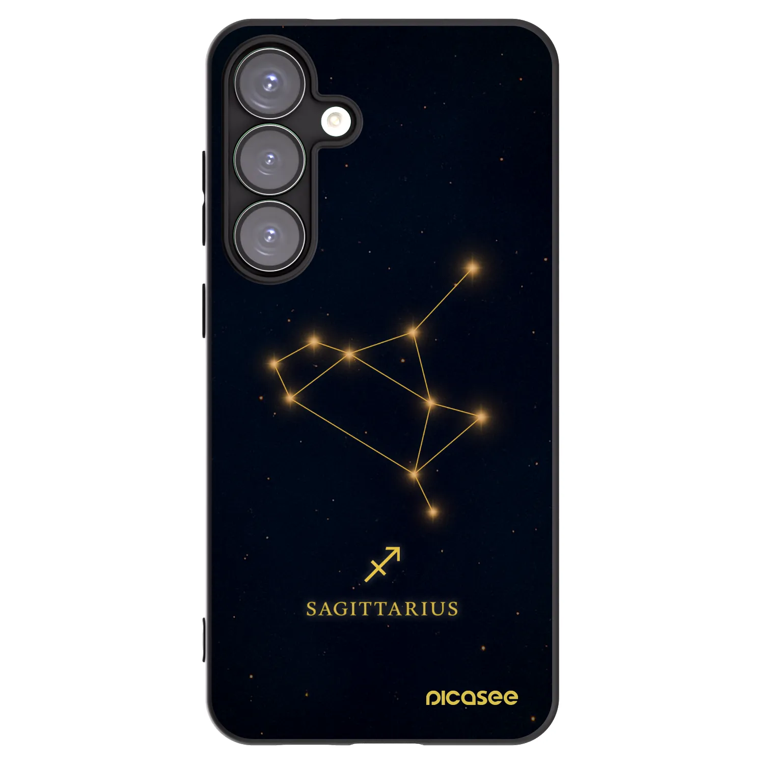 Picasee Μαύρη θήκη σιλικόνης για Samsung Galaxy S25+ 5G - SAGITTARIUS