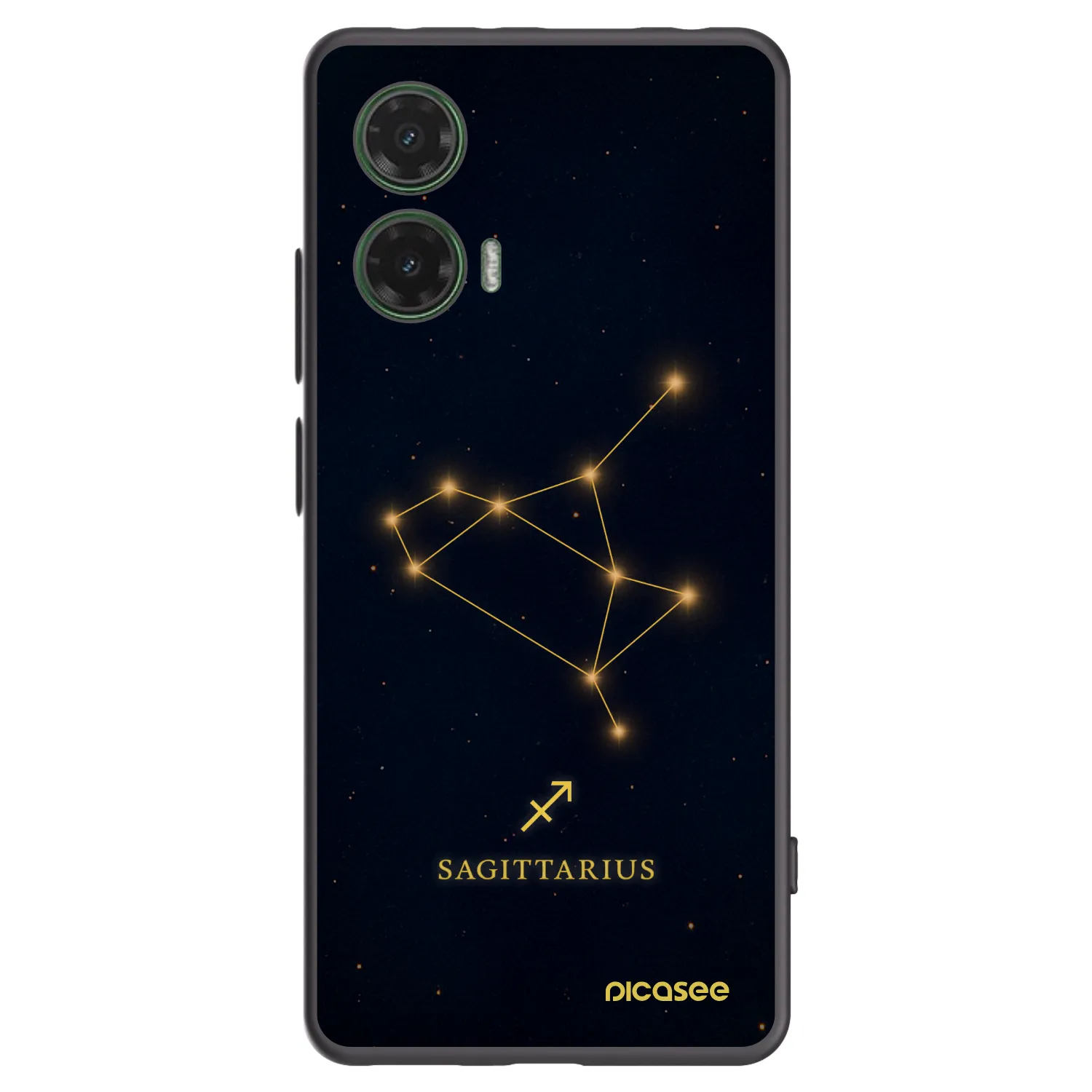 Picasee Μαύρη θήκη σιλικόνης για Motorola Moto G35 5G - SAGITTARIUS