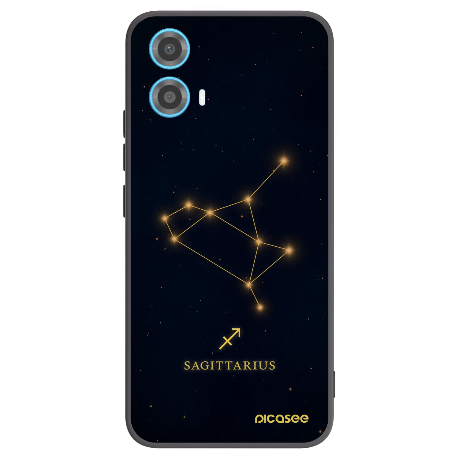 Picasee Μαύρη θήκη σιλικόνης για Motorola Moto G34 5G - SAGITTARIUS