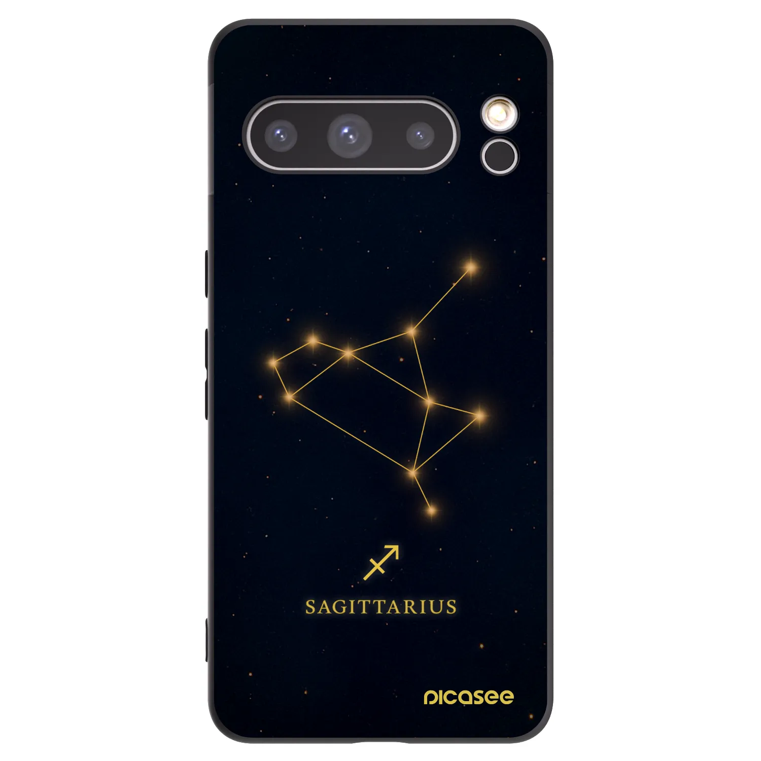 Picasee Μαύρη θήκη σιλικόνης για Google Pixel 8 Pro - SAGITTARIUS