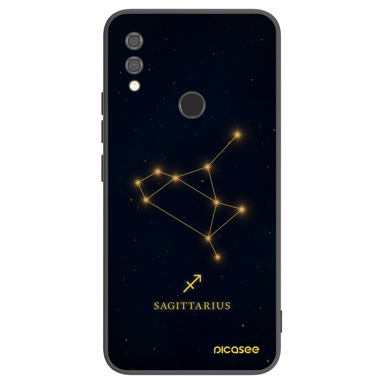 Picasee Μαύρη θήκη σιλικόνης για Xiaomi Redmi Note 7 - SAGITTARIUS