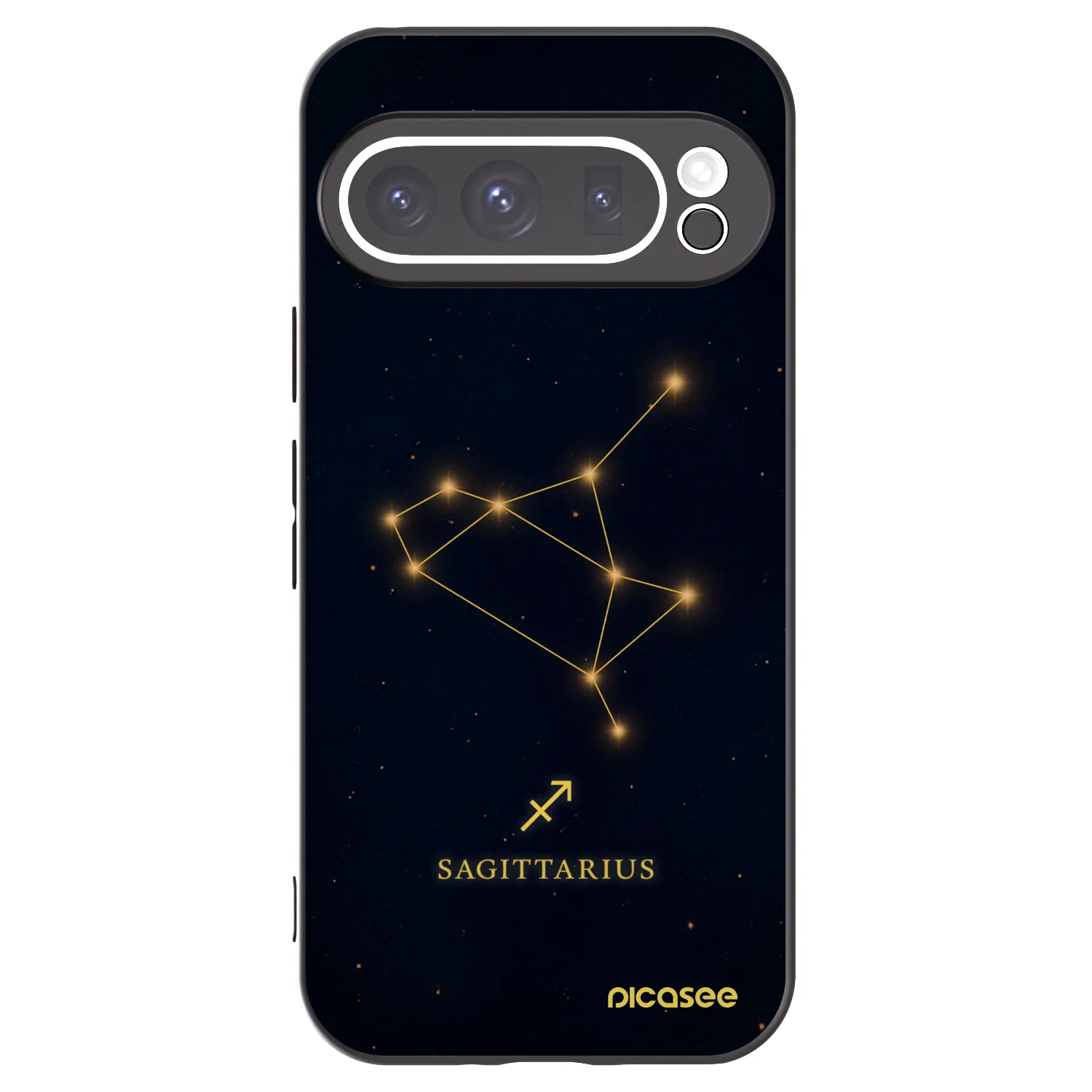 Picasee Μαύρη θήκη σιλικόνης για Google Pixel 9 Pro - SAGITTARIUS