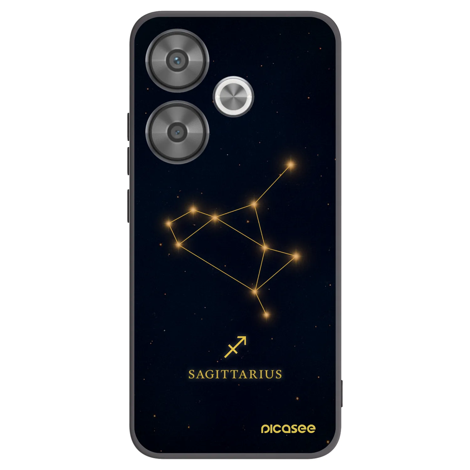 Picasee Μαύρη θήκη σιλικόνης για Xiaomi Poco F6 - SAGITTARIUS