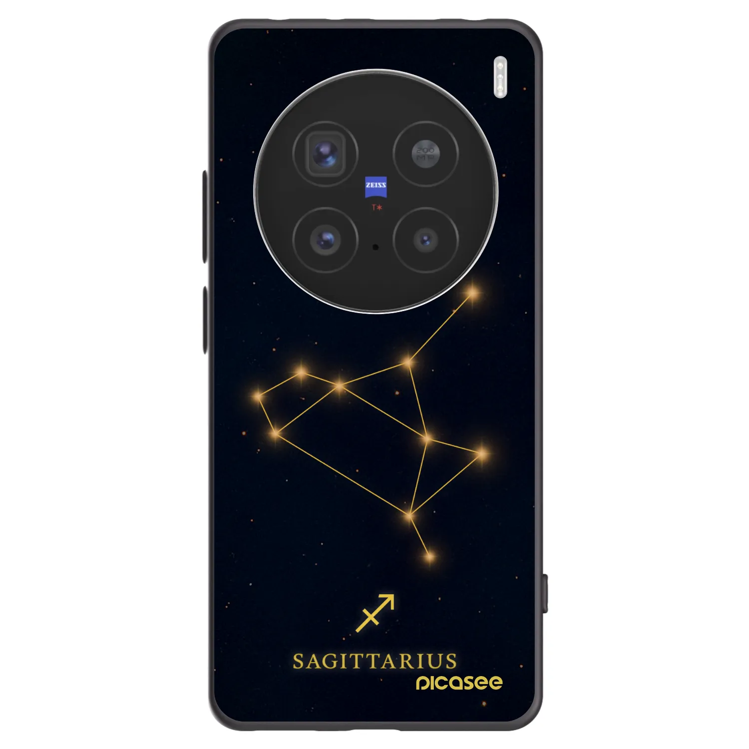 Picasee Μαύρη θήκη σιλικόνης για Vivo X200 Pro - SAGITTARIUS