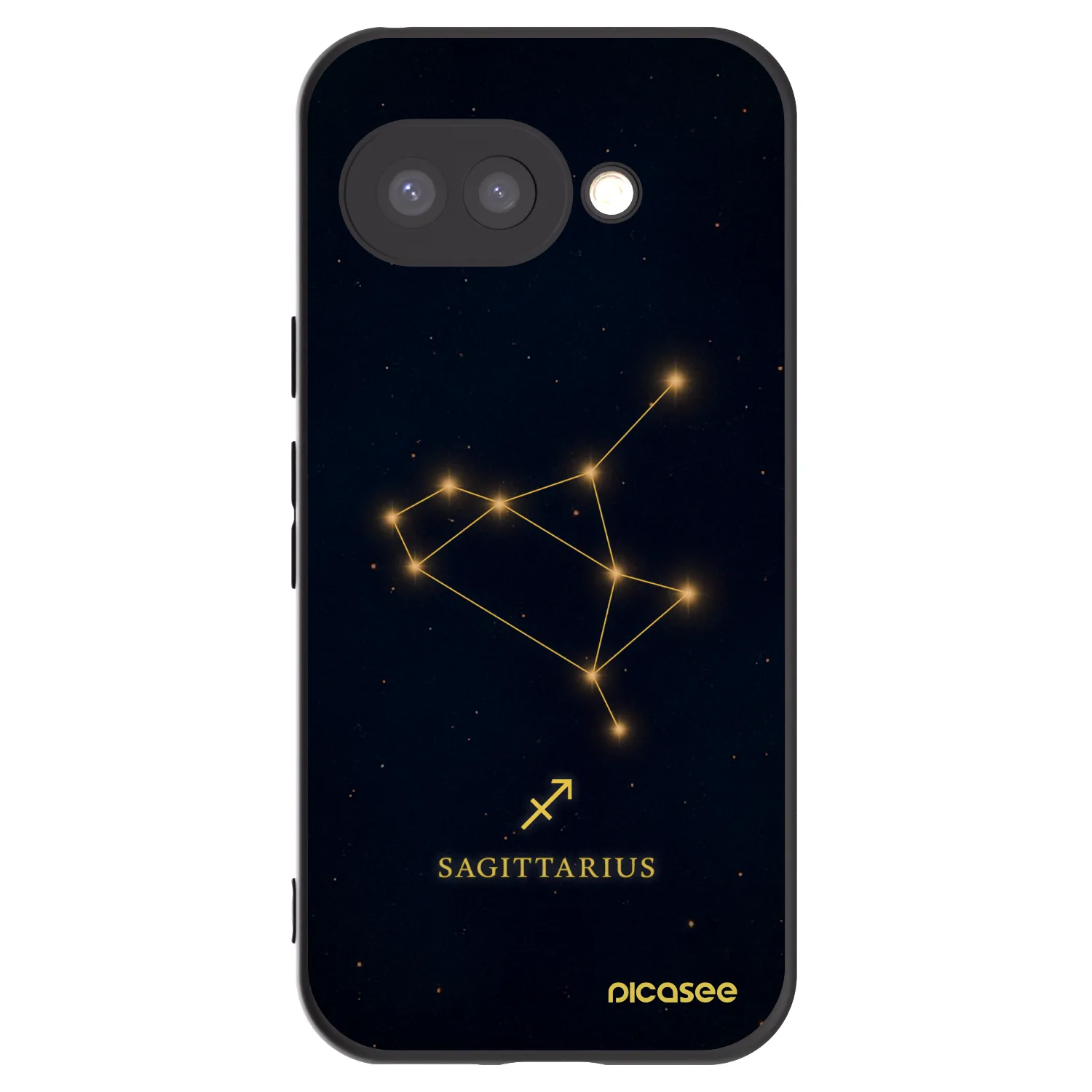 Picasee Μαύρη θήκη σιλικόνης για Google Pixel 9a - SAGITTARIUS