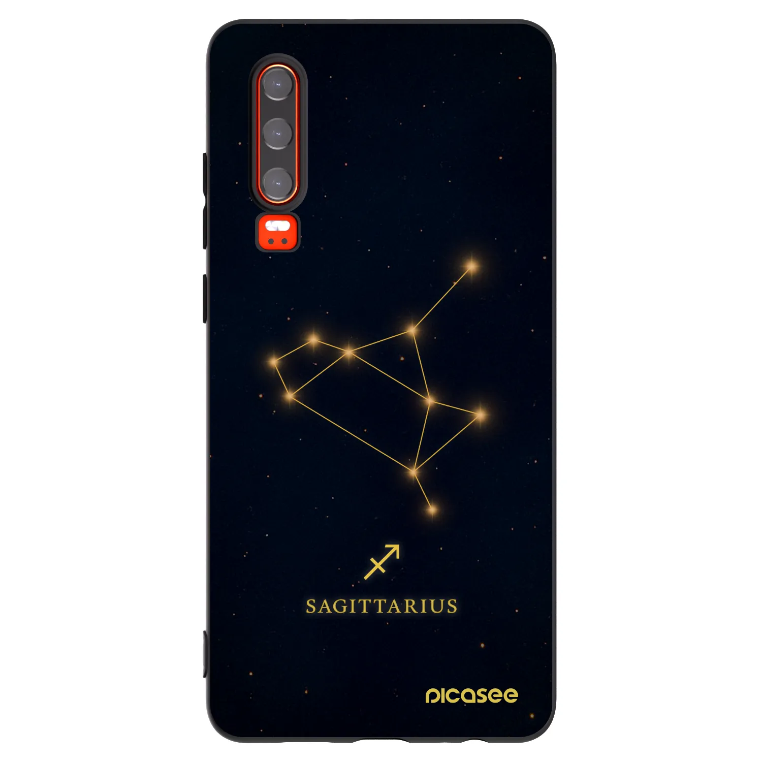 Picasee Μαύρη θήκη σιλικόνης για Huawei P30 - SAGITTARIUS