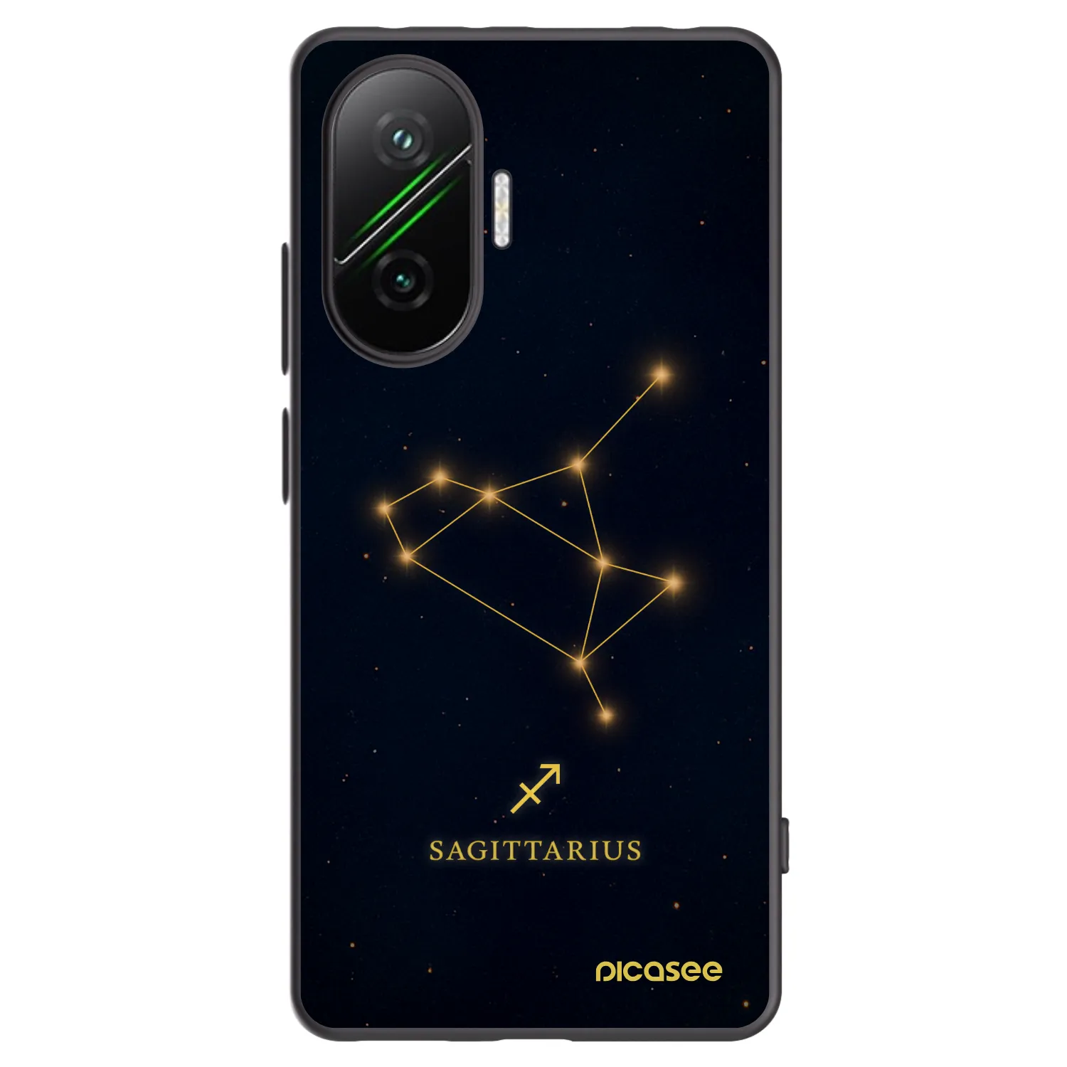 Picasee Μαύρη θήκη σιλικόνης για Xiaomi Poco F7 Pro 5G - SAGITTARIUS