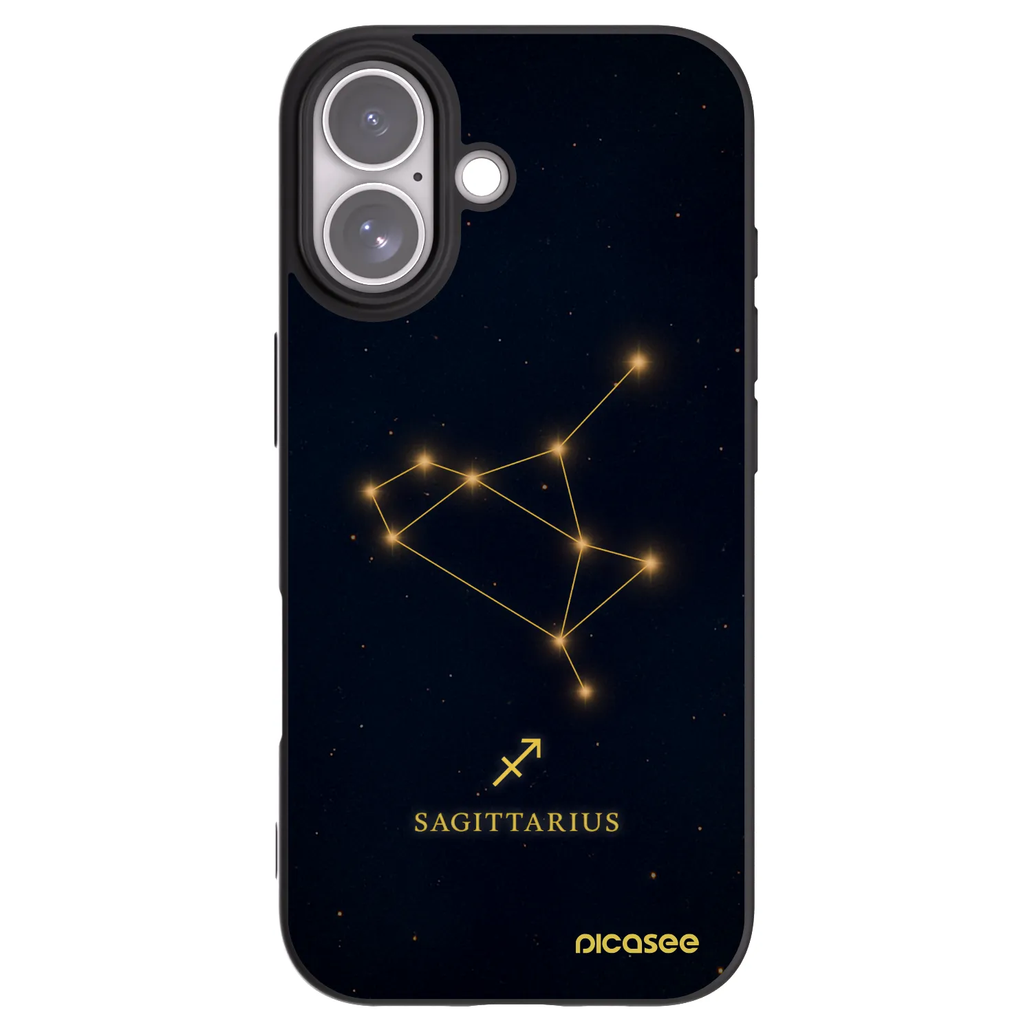Picasee Μαύρη θήκη σιλικόνης για Apple iPhone 17 - SAGITTARIUS
