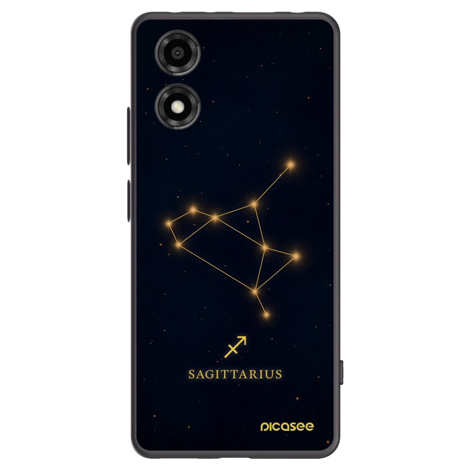Picasee Μαύρη θήκη σιλικόνης για Motorola Moto E14 - SAGITTARIUS