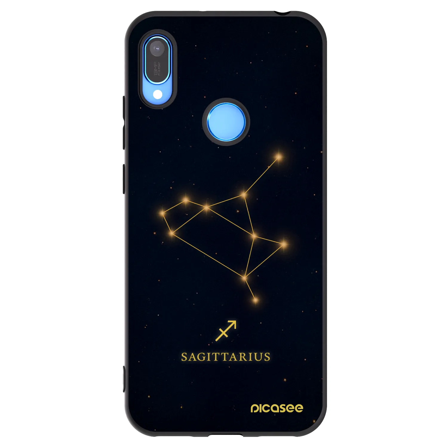 Picasee Μαύρη θήκη σιλικόνης για Huawei Y6 2019 - SAGITTARIUS