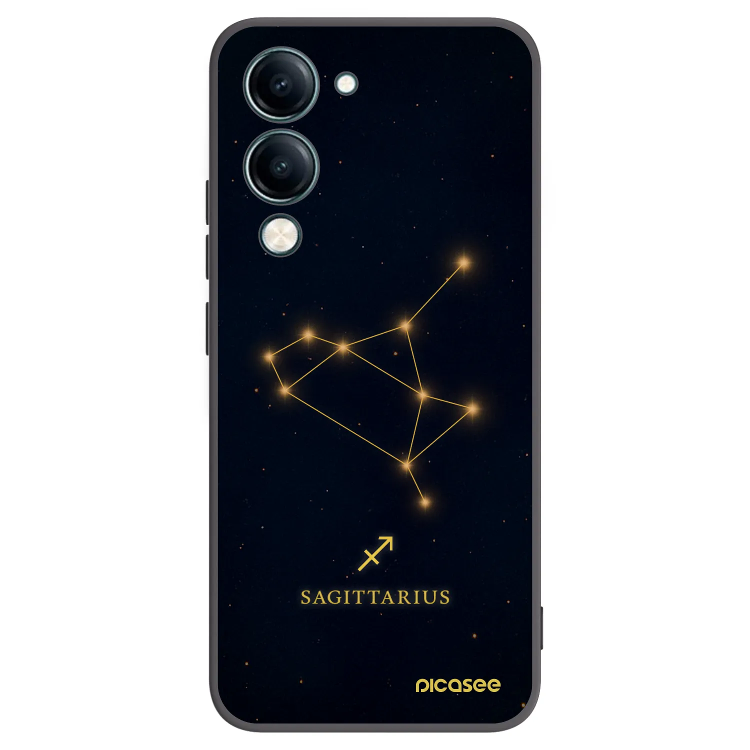 Picasee Μαύρη θήκη σιλικόνης για Vivo Y29s 5G - SAGITTARIUS