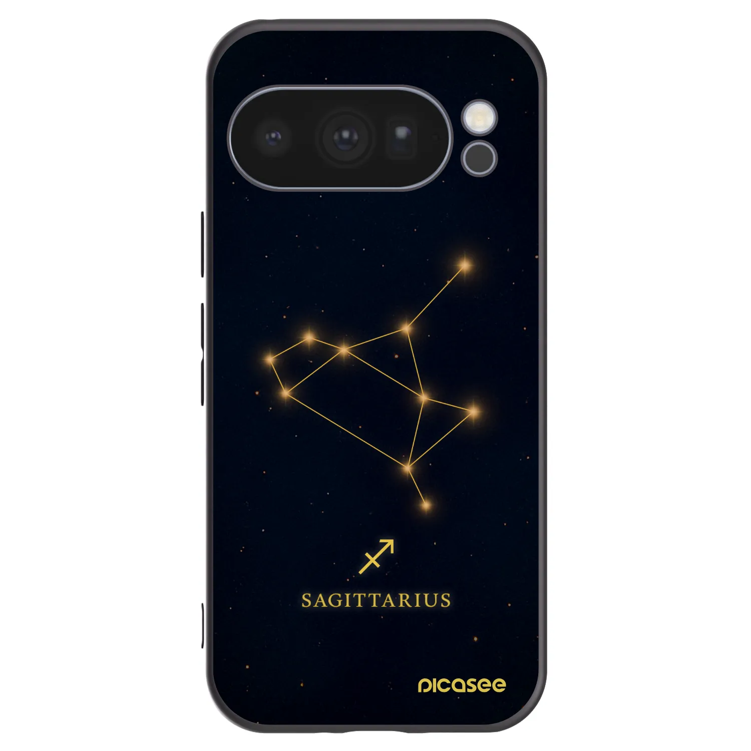 Picasee Μαύρη θήκη σιλικόνης για Google Pixel 10 Pro - SAGITTARIUS