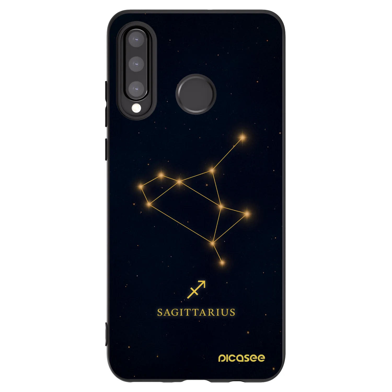 Picasee Μαύρη θήκη σιλικόνης για Huawei P30 Lite - SAGITTARIUS