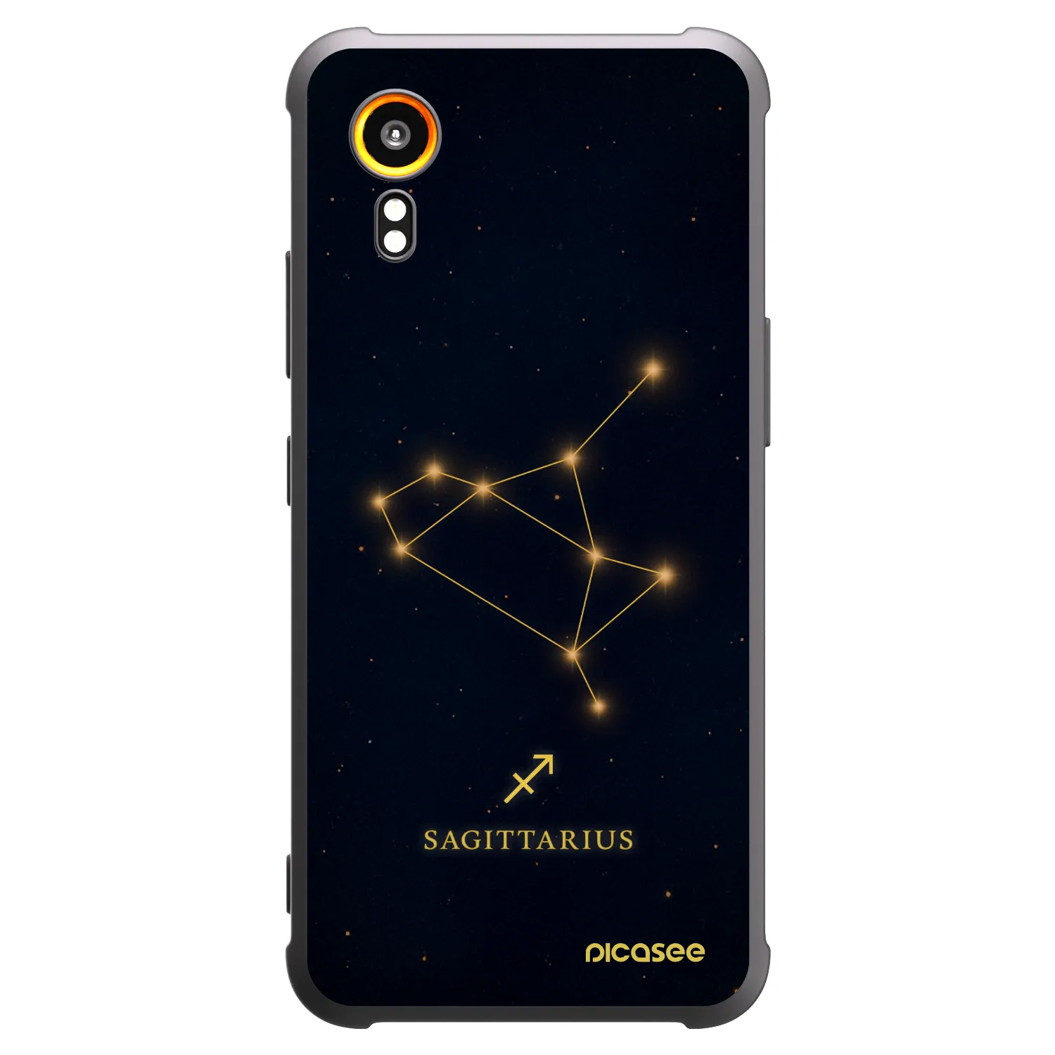 Picasee Μαύρη θήκη σιλικόνης για Samsung Galaxy Xcover 7 - SAGITTARIUS