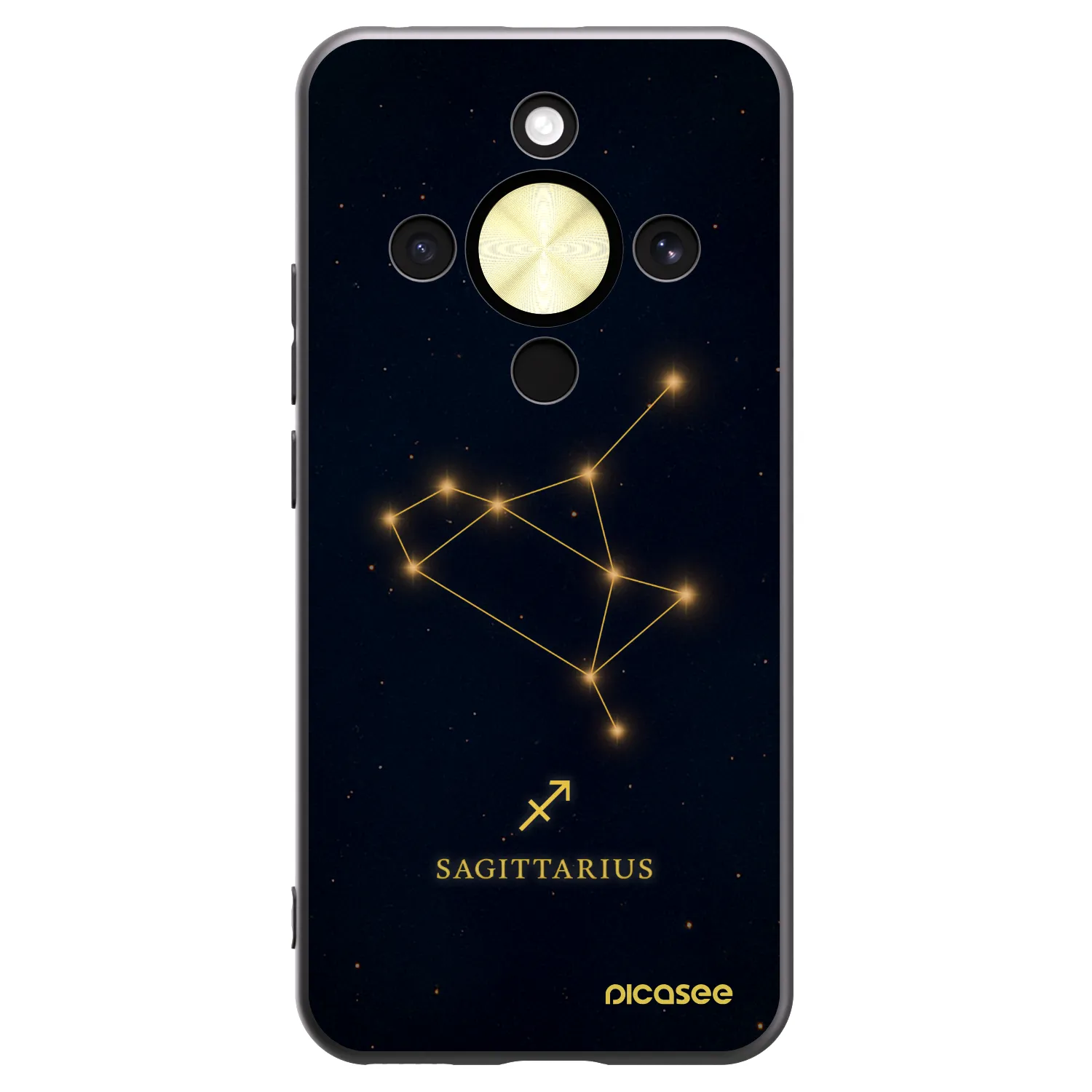 Picasee Μαύρη θήκη σιλικόνης για Honor Magic8 Lite 5G - SAGITTARIUS