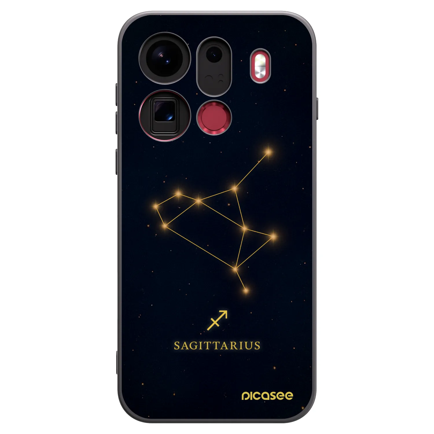 Picasee Μαύρη θήκη σιλικόνης για OPPO Find X9 Pro - SAGITTARIUS