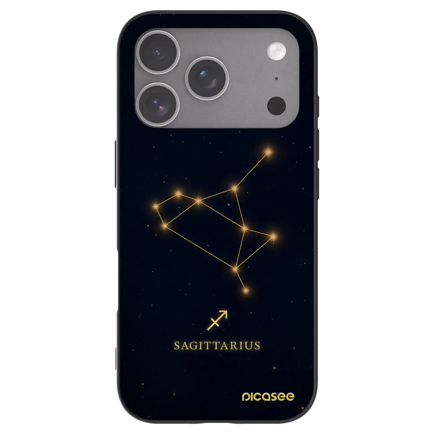 Picasee Μαύρη θήκη σιλικόνης για Apple iPhone 18 Pro - SAGITTARIUS