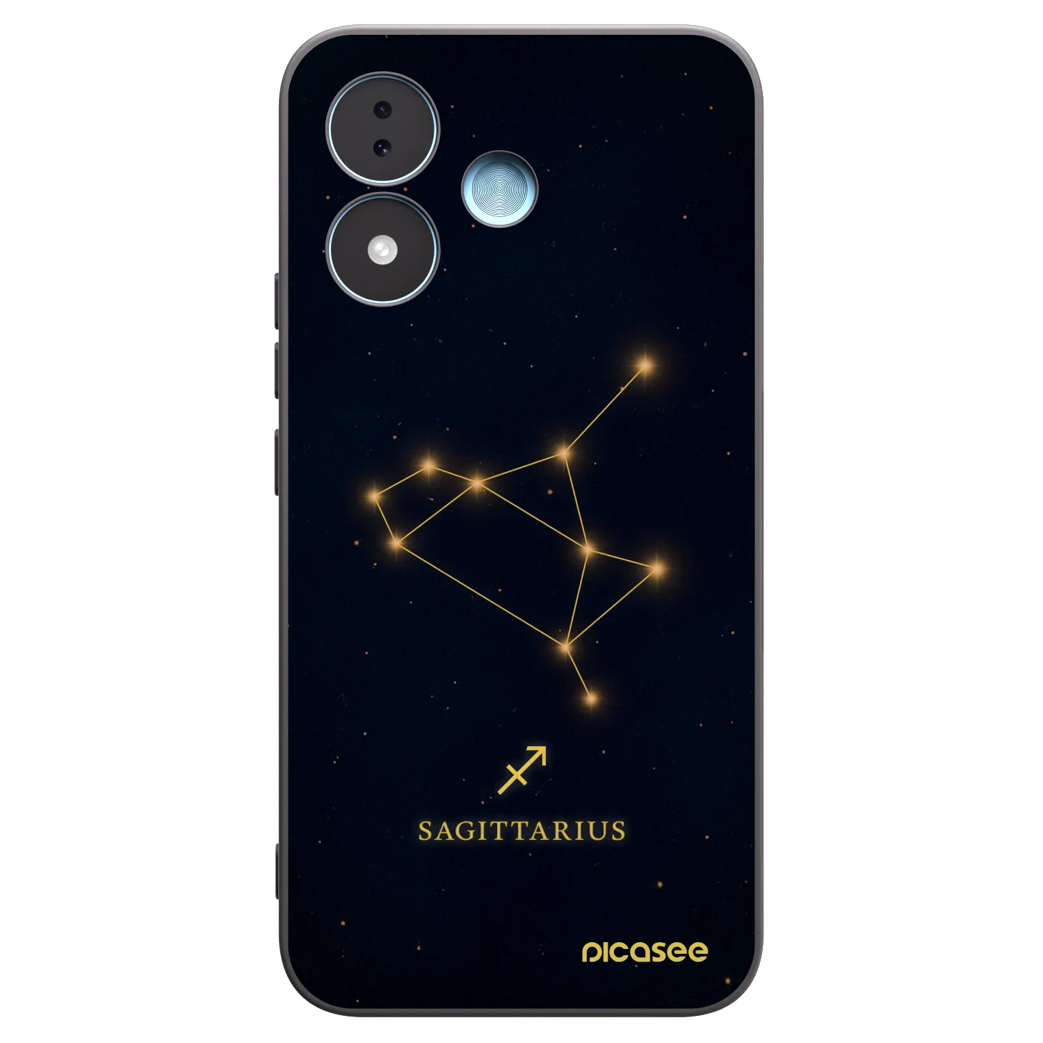 Picasee Μαύρη θήκη σιλικόνης για Xiaomi Redmi Note 17 5G - SAGITTARIUS