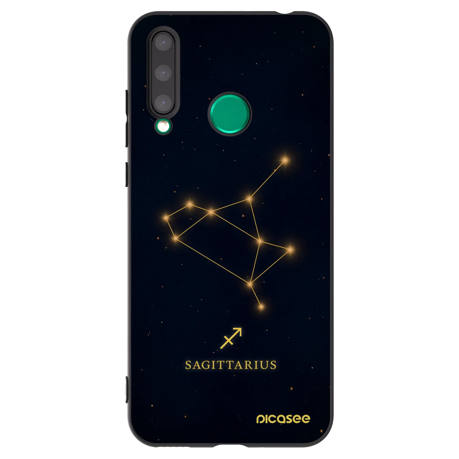 Picasee Μαύρη θήκη σιλικόνης για Honor 20 Lite - SAGITTARIUS
