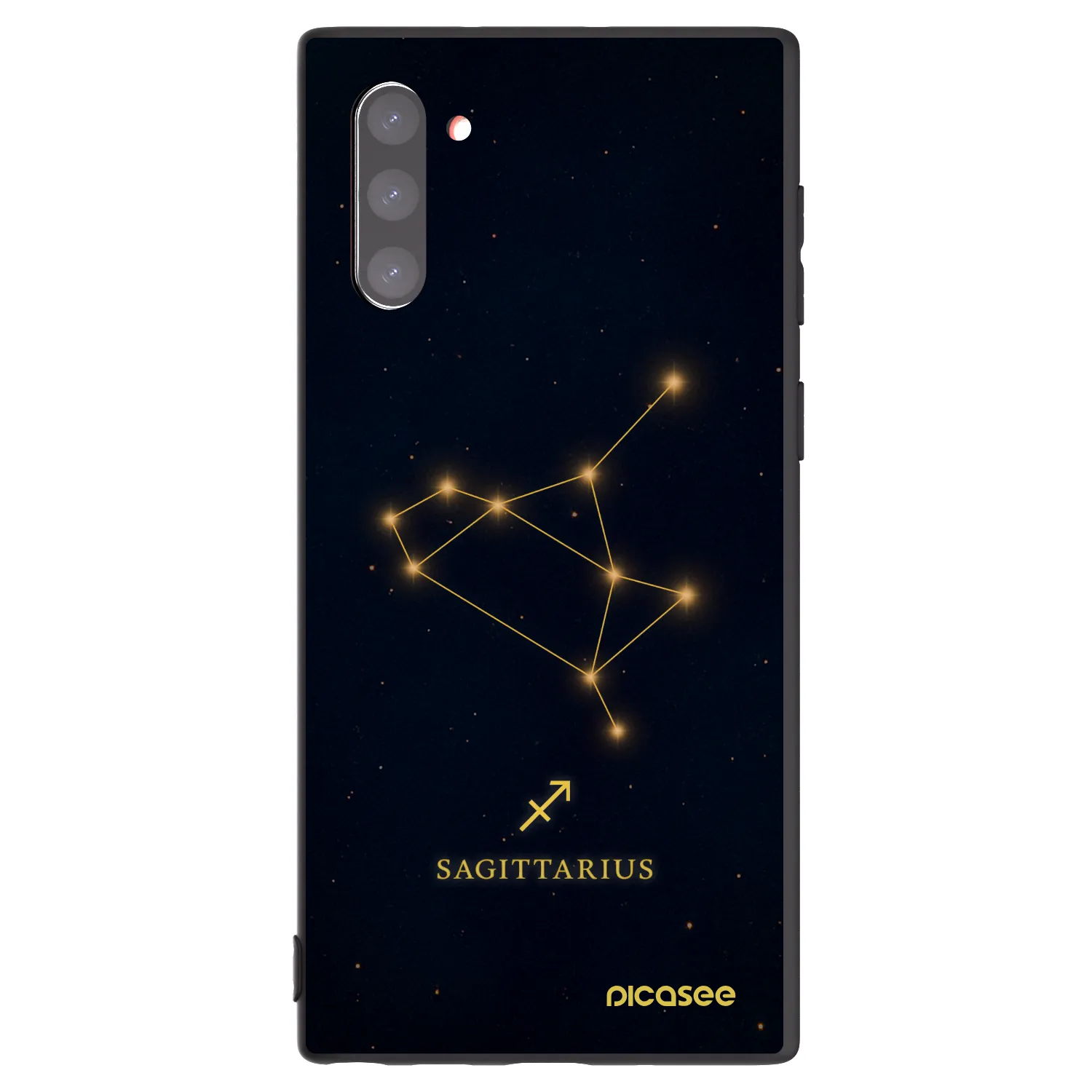 Picasee Μαύρη θήκη σιλικόνης για Samsung Galaxy Note 10 N970F - SAGITTARIUS