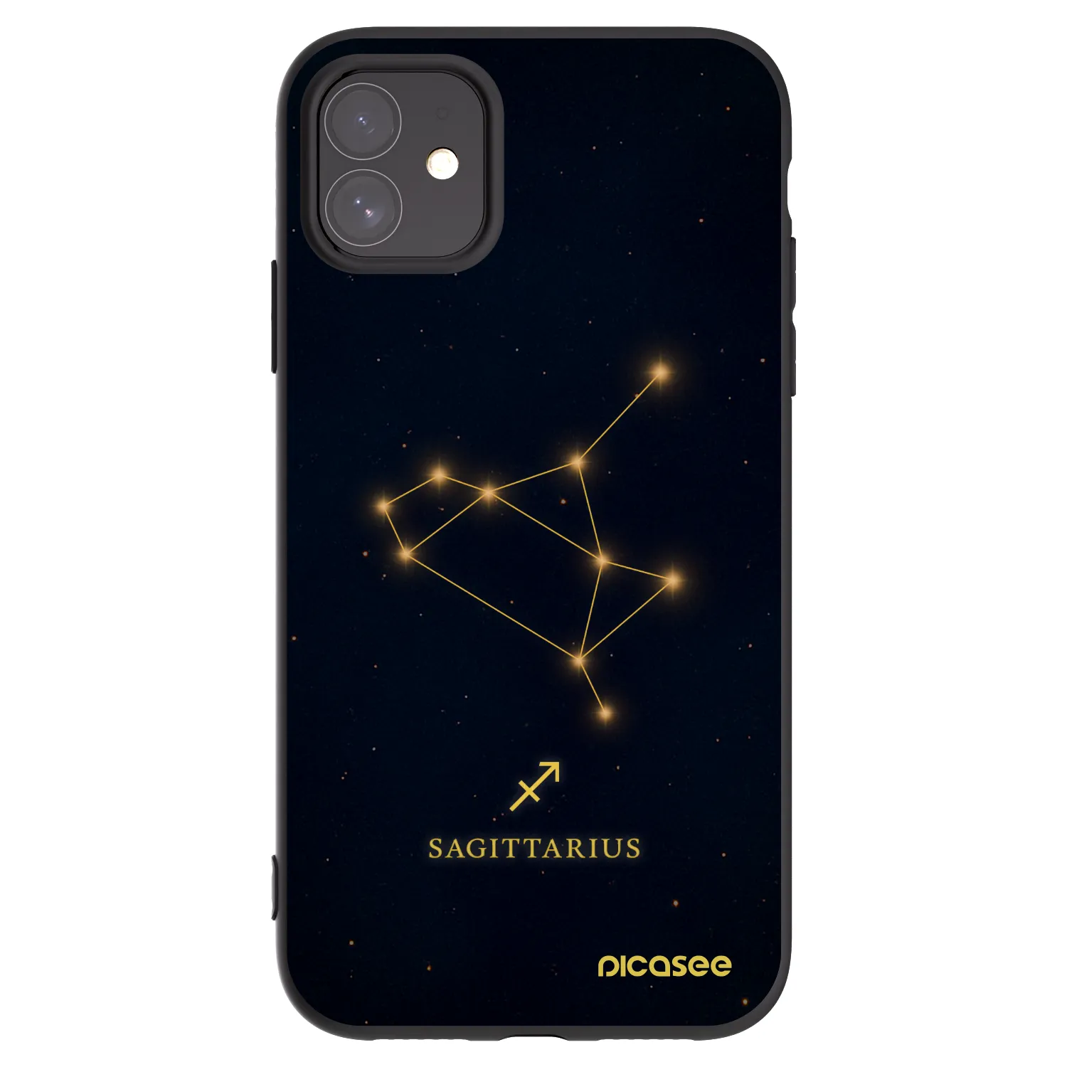 Picasee Μαύρη θήκη σιλικόνης για Apple iPhone 11 - SAGITTARIUS