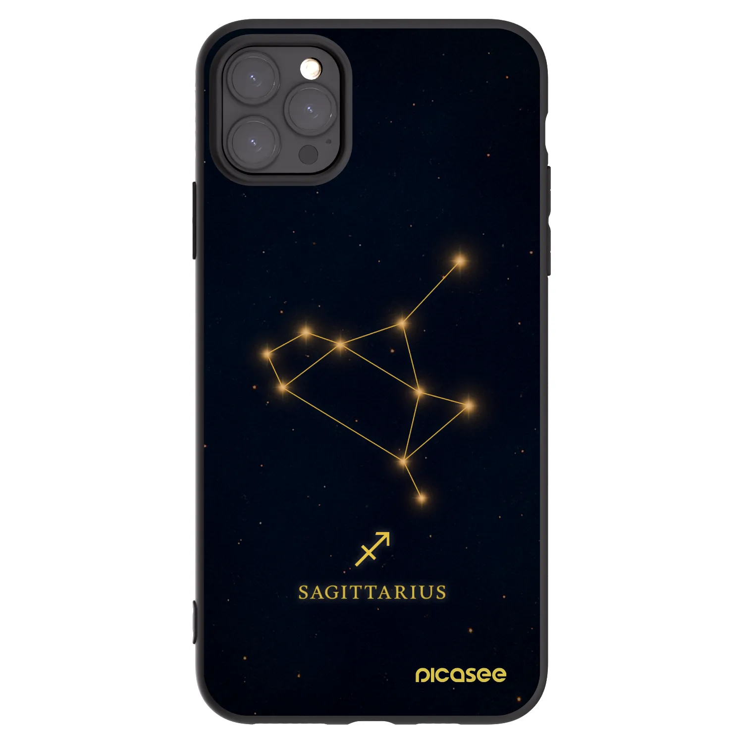 Picasee Μαύρη θήκη σιλικόνης για Apple iPhone 11 Pro Max - SAGITTARIUS