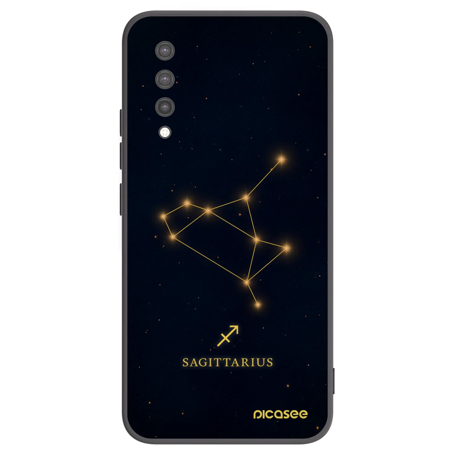 Picasee Μαύρη θήκη σιλικόνης για Xiaomi Mi 9 Lite - SAGITTARIUS
