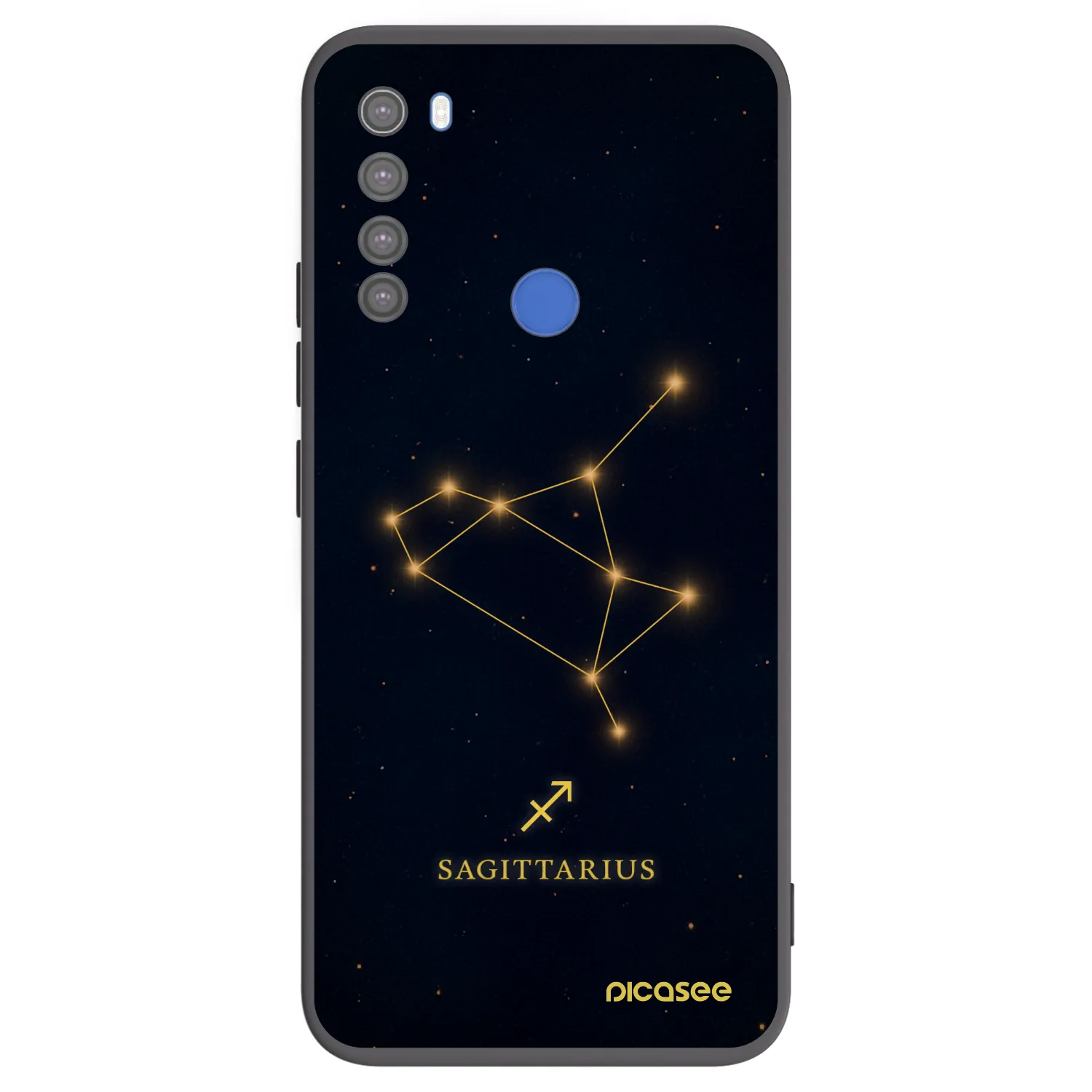 Picasee Μαύρη θήκη σιλικόνης για Xiaomi Redmi Note 8T - SAGITTARIUS