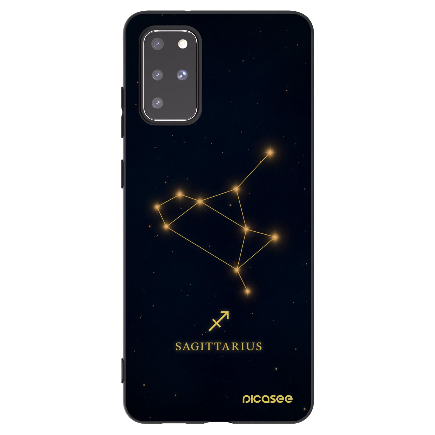 Picasee Μαύρη θήκη σιλικόνης για Samsung Galaxy S20+ G985F - SAGITTARIUS
