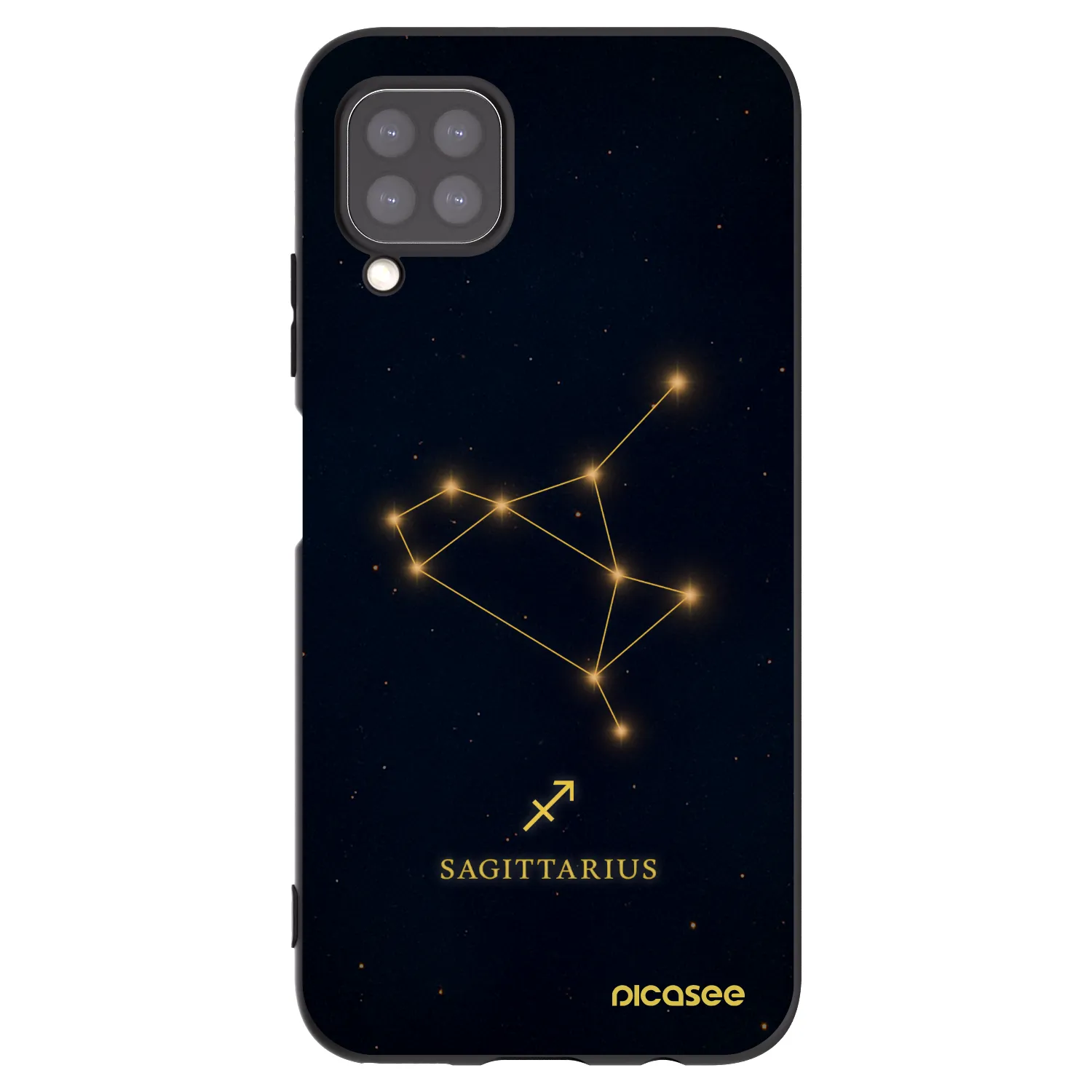 Picasee Μαύρη θήκη σιλικόνης για Huawei P40 Lite - SAGITTARIUS