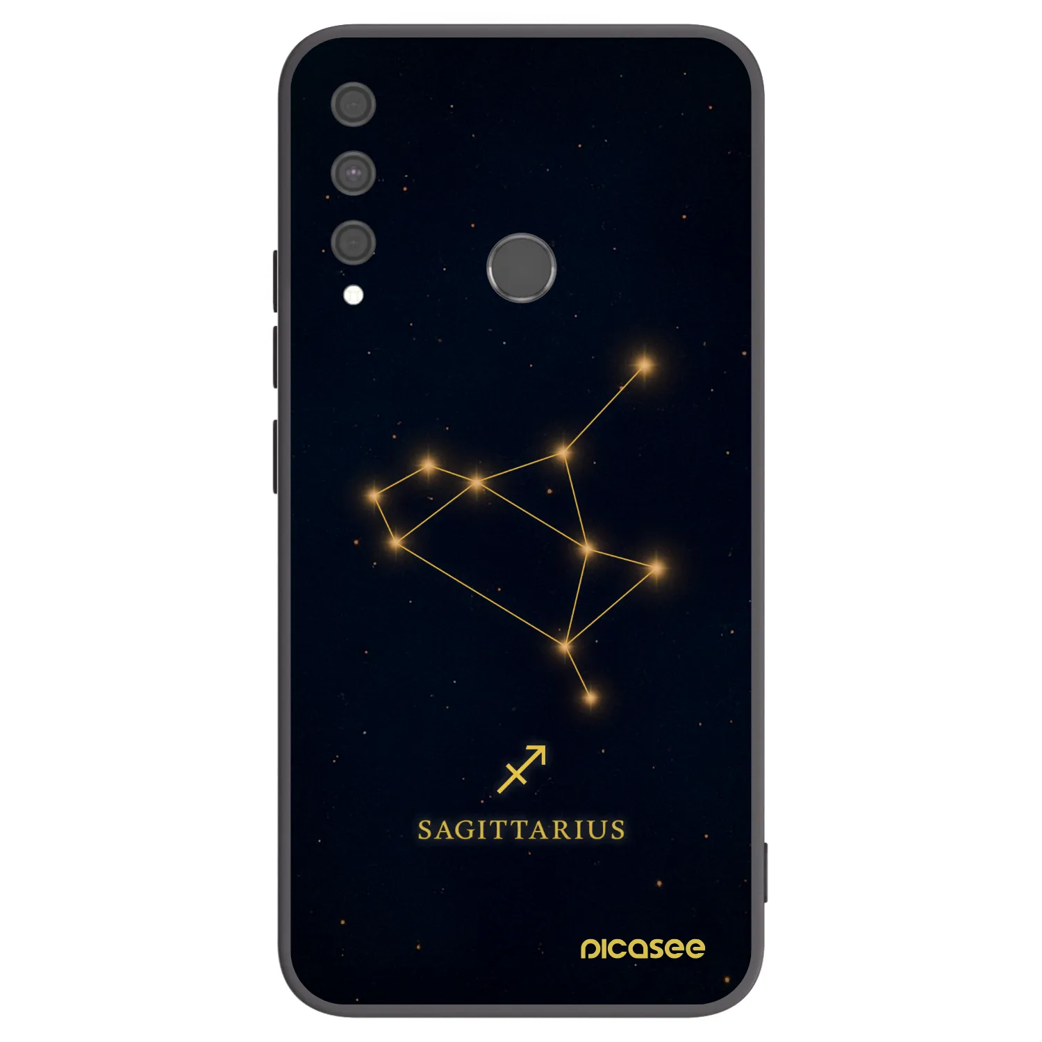 Picasee Μαύρη θήκη σιλικόνης για Huawei P40 Lite E - SAGITTARIUS