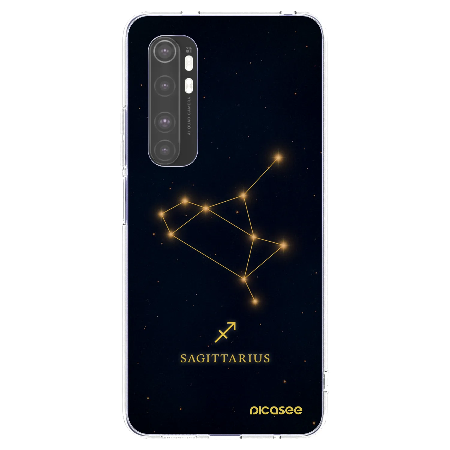 Picasee διαφανής θήκη σιλικόνης Xiaomi Mi Note 10 Lite - SAGITTARIUS