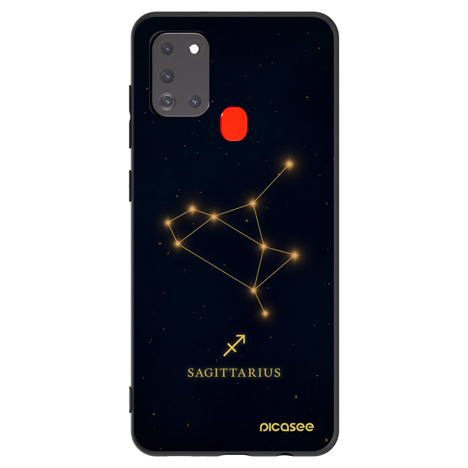 Picasee Μαύρη θήκη σιλικόνης για Samsung Galaxy A21s - SAGITTARIUS