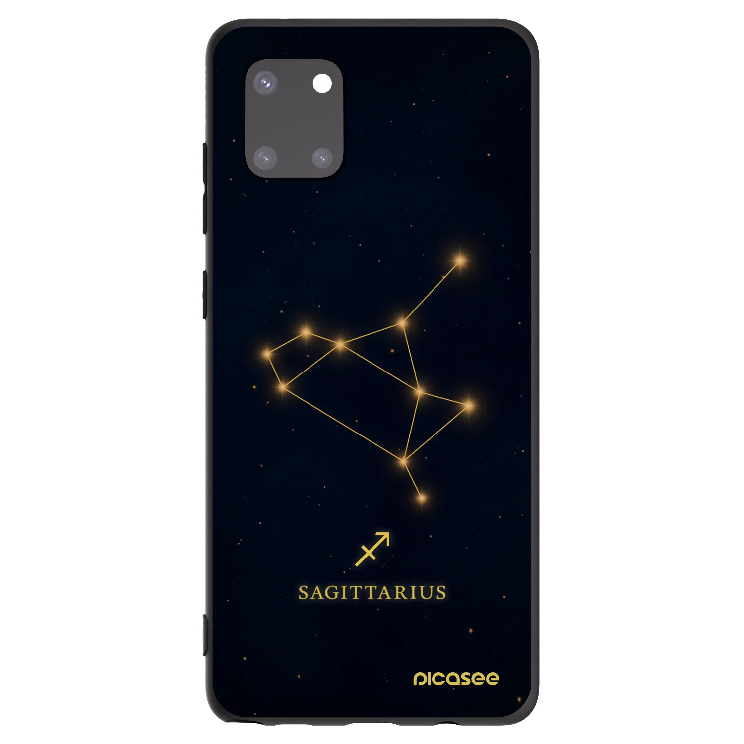 Picasee Μαύρη θήκη σιλικόνης για Samsung Galaxy Note 10 Lite N770F - SAGITTARIUS