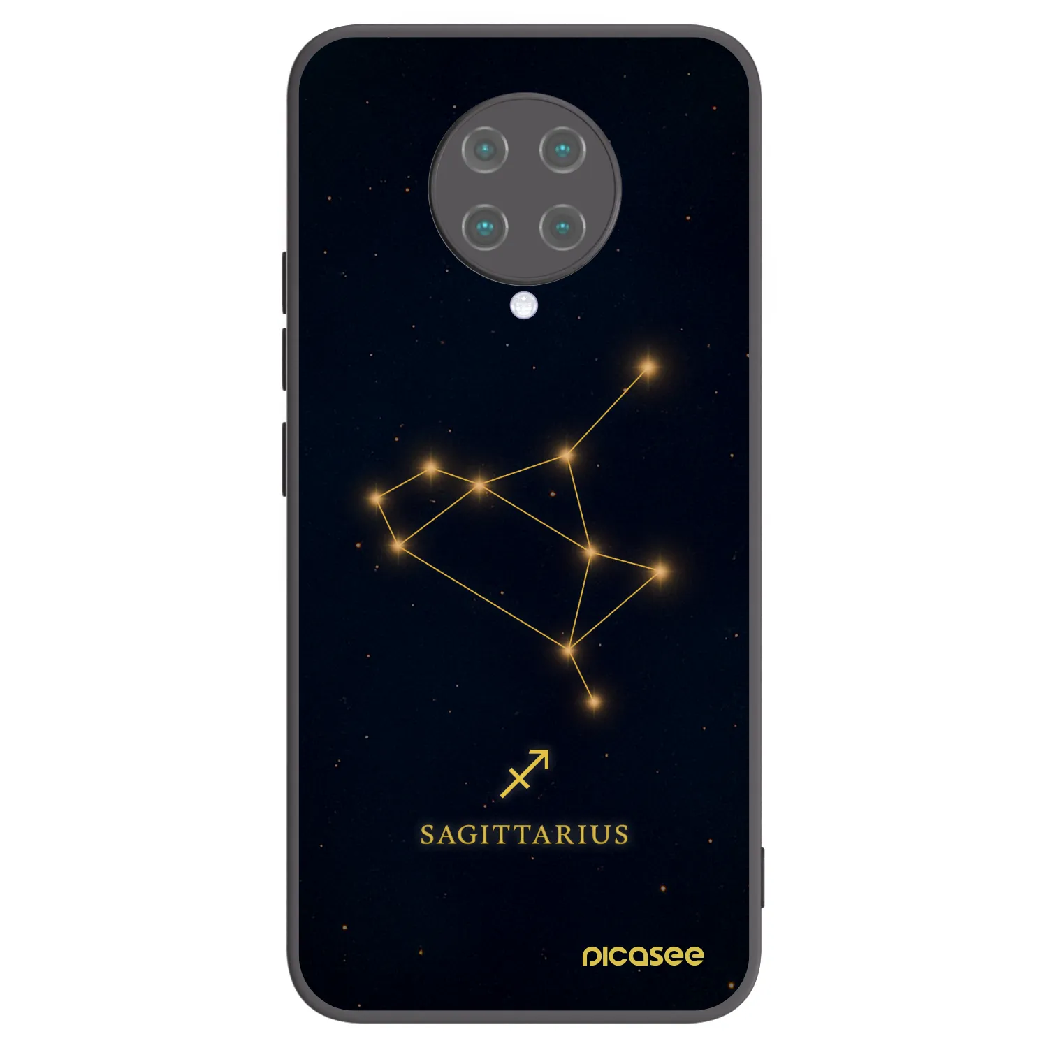 Picasee Μαύρη θήκη σιλικόνης για Xiaomi Poco F2 Pro - SAGITTARIUS