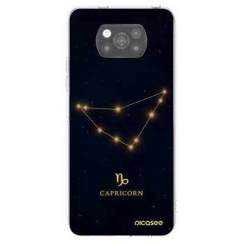 Picasee Μαύρη θήκη σιλικόνης για Xiaomi Poco X3 - CAPRICORN
