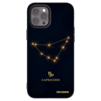 Picasee Μαύρη θήκη σιλικόνης για Apple iPhone 12 Pro Max - CAPRICORN