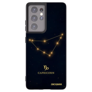Picasee Μαύρη θήκη σιλικόνης για Samsung Galaxy S21 Ultra 5G G998B - CAPRICORN