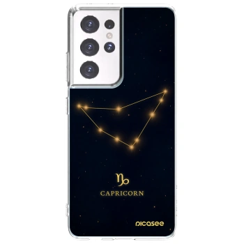 Picasee διαφανής θήκη σιλικόνης Samsung Galaxy S21 Ultra 5G G998B - CAPRICORN