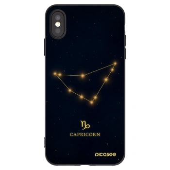 Picasee Μαύρη θήκη σιλικόνης για Apple iPhone XS Max - CAPRICORN
