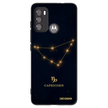 Picasee Μαύρη θήκη σιλικόνης για Motorola Moto G60 - CAPRICORN