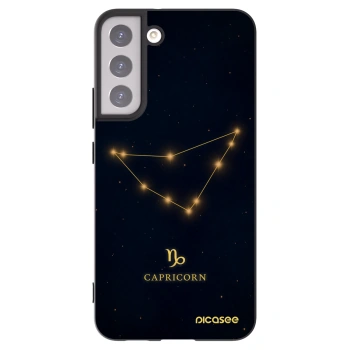 Picasee Μαύρη θήκη σιλικόνης για Samsung Galaxy S22+ 5G - CAPRICORN