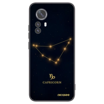Picasee Μαύρη θήκη σιλικόνης για Xiaomi 12 Pro - CAPRICORN