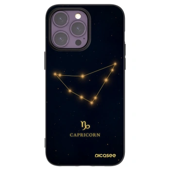 Picasee Μαύρη θήκη σιλικόνης για Apple iPhone 14 Pro Max - CAPRICORN